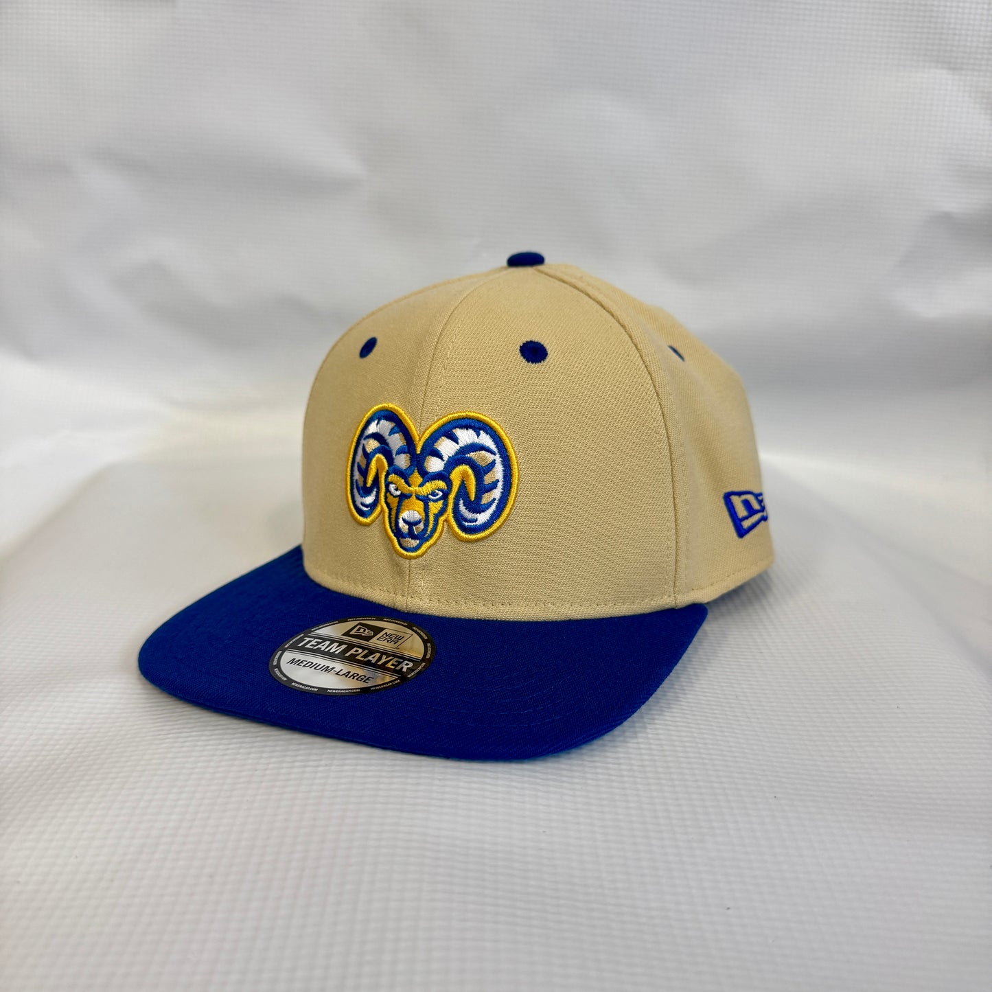 New Era Team Player Stretch Fit Bighorn Hat (Shale/Blue)