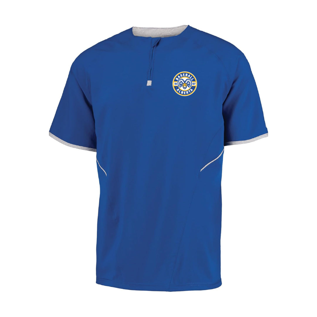 Russell Athletic Short Sleeve Pullover Cage Jacket (Royal w/ Badge Logo)