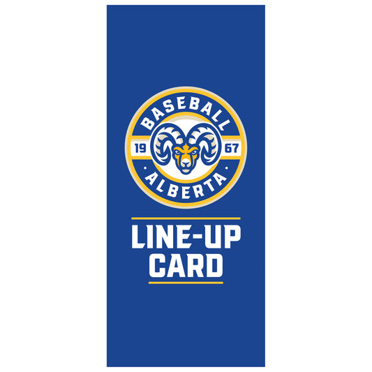 Baseball Alberta Official Line-Up Card